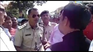 BJP Leader Fighting with DSP over Helmet [upl. by Mittel972]