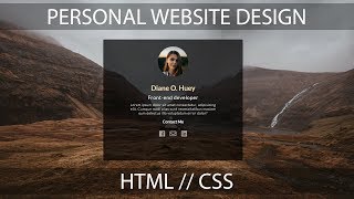 Create Simple Personal Website Using HTML and CSS  Personal Profile Website [upl. by Wilser]