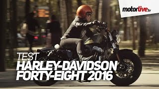 TEST  HARLEYDAVIDSON FORTYEIGHT 2016 [upl. by Skinner672]