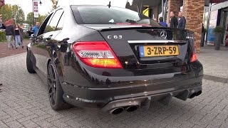 MercedesBenz C63 AMG w iPE Exhaust System Damn LOUD [upl. by Assilaj]