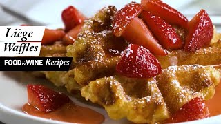 Liège Belgian Waffles  Food amp Wine Recipes [upl. by Kylie567]