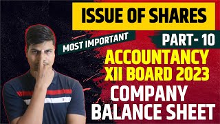 Extract of Company Balance sheet issue of shares CBSE class 12 Accounts Part 10 Concept amp Questions [upl. by Patsis]