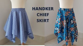 HOW TO CUT AND SEW HANDKERCHIEF SKIRT DIY HANDKERCHIEF SKIRT TUTORIAL [upl. by Irtimd]