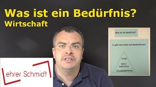 Was ist ein Bedürfnis  Wirtschaft  Lehrerschmidt [upl. by Dat]