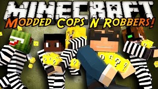 Minecraft MiniGame  MODDED COPS N ROBBERS LUCKY BLOCK [upl. by Nnyre]