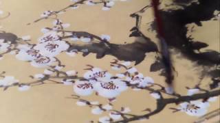 Chinese Traditional Art Cherry Blossom Paintings [upl. by Kester]