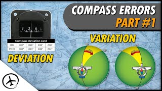 Magnetic Compass Errors Variation amp Deviation [upl. by Ecnarret935]