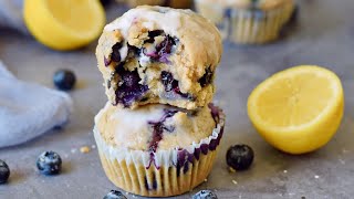 Vegan BLUEBERRY MUFFINS GlutenFree amp Refined SugarFree [upl. by Thanos900]