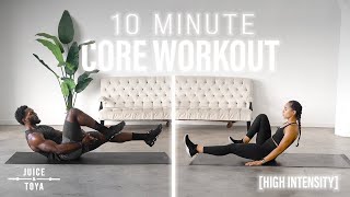 10 Minute High Intensity AbsCore Workout For Advanced and Beginners [upl. by Mikael]