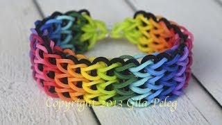 How to make a multicolor rainbow Loom Triple Single bracelet This bracelet is my best seller [upl. by Dorris]