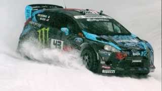 Ken Block tests for SnoDrift 2013 With face melting metal and slomo [upl. by Olrac881]