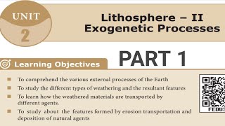 LITHOSPHERE  II EXOGENETIC PROCESSES PART 1 [upl. by Benildis]