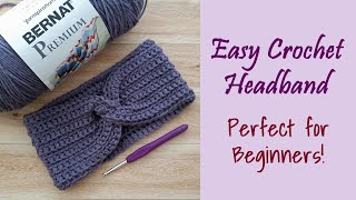 CROCHET Super Easy Headband for Beginners [upl. by Ecylla757]