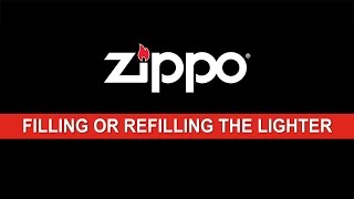 Zippo Instructional Filling or Refilling the Lighter [upl. by Ydnik53]