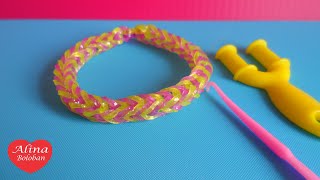 Браслет из Резинок quot Рыбий Хвост quot  Rainbow Loom Bands [upl. by Meeharb]