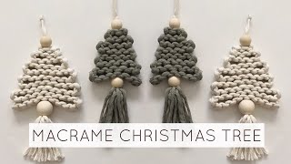 DIY MACRAME CHRISTMAS TREE  EASY MACRAME TUTORIAL  MACRAME CHRISTMAS ORNAMENT [upl. by Behn]