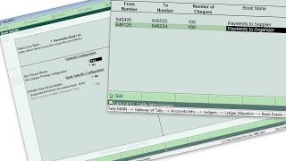 Set Cheque Books in Tally ERP 9 [upl. by Geibel143]