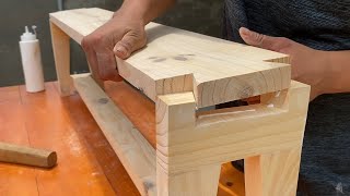 Simple Woodworking Project  Easy Bench Ideas You Can Build Today [upl. by Zetnahs]