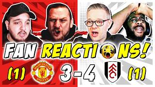 MAN UTD FANS FURIOUS 🤬 REACTION TO MAN UTD 3 11 4 FULHAM  FA CUP FAN REACTIONS [upl. by Nylkaj]