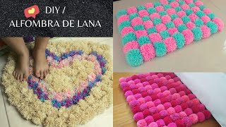 DIY Alfombras con pompones de Lana paso a paso [upl. by Buyer]