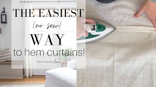 The Easiest No Sew Way to Hem Curtains [upl. by Ainivad]