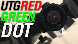 UTG Golden Image 38mm Red Green Dot Sight Review [upl. by Tnilk]