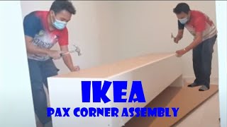 IKEA Pax Corner Wardrobe Assembly [upl. by Dranel246]