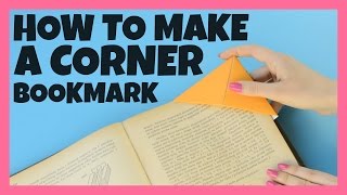 How to Make DIY Origami Corner Bookmarks [upl. by Drislane]