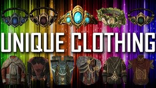 Skyrim  All Unique Clothing Pieces amp Sets [upl. by Negaet]