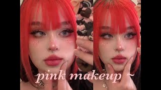 blushy sparkly dolly makeup ♡ cruelty free  affordable [upl. by Icak]