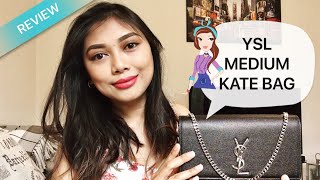 YSL  Saint Laurent Medium Kate Bag Review  Haguia H [upl. by Otecina]