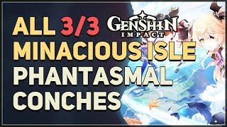 All Minacious Isle Conch Locations Genshin Impact [upl. by Arbmat]