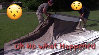 Installing An LCI Universal Awning Fabric On Dometic 9100 Patio Awning [upl. by Hopfinger]