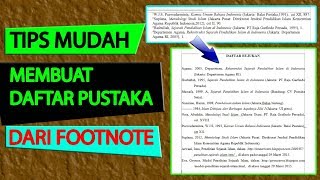 Membuat Daftar Pustaka dari Footnote [upl. by Airegin]