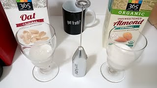 Oat Milk vs Almond Milk part 2 Frothing Test [upl. by Ahab453]