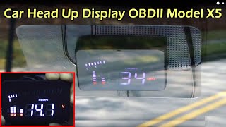 Car Head Up Display 3quot OBDII HUD  Model X5 [upl. by Notseh]