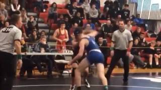 HS wrestler punches opponent just before final whistle [upl. by Flight]