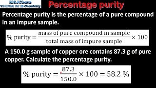 13 Percentage purity [upl. by Utta771]