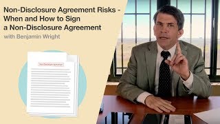 Non Disclosure Agreement NDA Risks When and How to Sign a Non Disclosure Agreement [upl. by Atirres616]