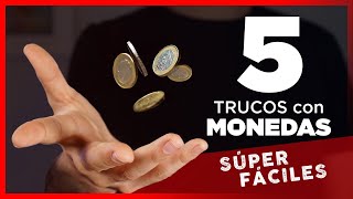 5 TRUCOS con MONEDAS Increíbles  aprender magia [upl. by Janek301]