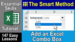 0902 Add a Combo Box DropDown List form control without VBA [upl. by Aneela]