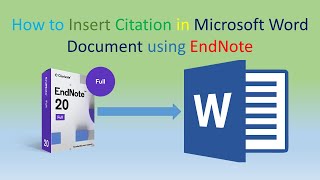 How to AddInsert Citation in Microsoft Word Document using EndNote [upl. by Nurav]