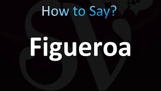 How to Pronounce Figueroa CORRECTLY [upl. by Liahcim]