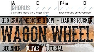 quotWagon Wheelquot Easy 4Chord Song  Chords Lyrics amp Strumming  Easy Guitar Songs [upl. by Ameluz]