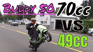 Genuine buddy 50 70cc build race [upl. by Thamora445]