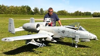 GIANT RC A10 WARTHOG WITH BRRRRT amp FLARE [upl. by Petracca]