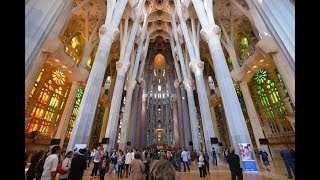 Barcelone Sagrada Familia inside in Ultra 4k [upl. by Shelba872]