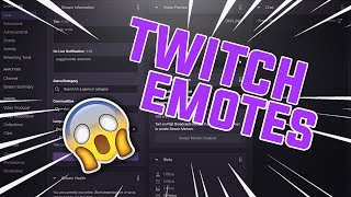 Twitch Tips  How To Set up Twitch Emotes [upl. by Placidia415]