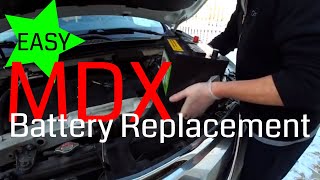 DIY Replace your 2014 2015 2016 MDX Car Battery Yourself [upl. by Eisnil]