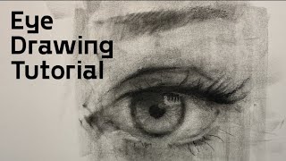 HOW TO DRAW AN EYE WITH CHARCOAL [upl. by Alysia562]